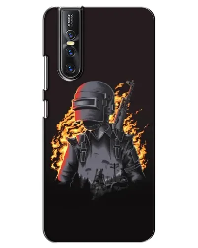 Чехол для Vivo V15 Pro с картинкой «PUBG — огненный силуэт» Чехол для Vivo V15 Pro с картинкой «PUBG — огненный силуэт»