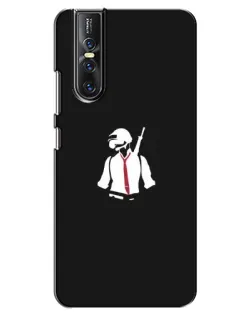 Чехол для Vivo V15 Pro с картинкой «PUBG — силуэт воина»