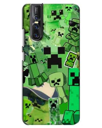 Чехол для Vivo V15 Pro с картинкой «Криперы Minecraft»