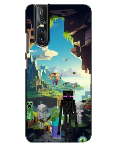 Чехол для Vivo V15 Pro с картинкой «Эндермен в лесу»