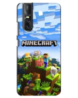 Чехол для Vivo V15 Pro с картинкой «Minecraft классический мир»