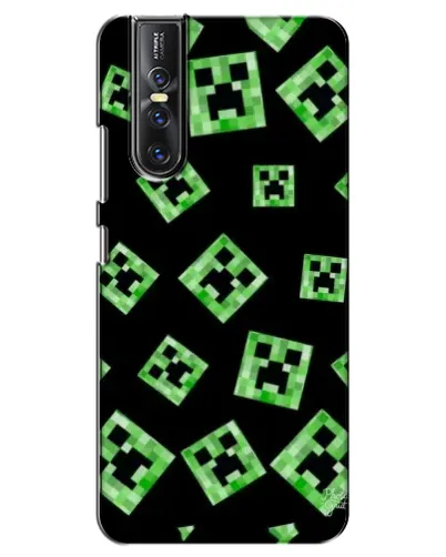 Чехол для Vivo V15 Pro с картинкой «Паттерн с криперами»