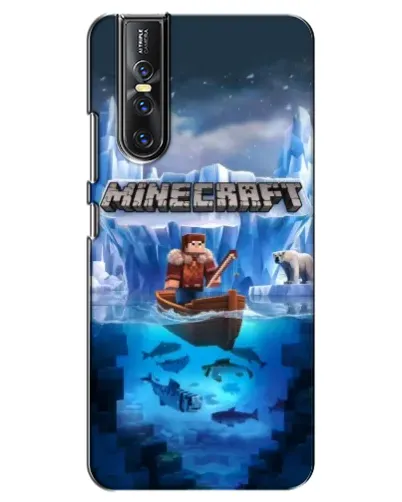 Чехол для Vivo V15 Pro с картинкой «Minecraft ледяной мир»