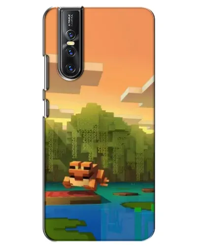 Чехол для Vivo V15 Pro с картинкой «Майнкрафт закат солнца»