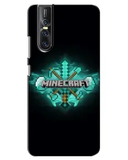 Чехол для Vivo V15 Pro с картинкой «Minecraft Diamond лого»