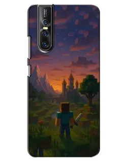 Чехол для Vivo V15 Pro с картинкой «Стив у башни»