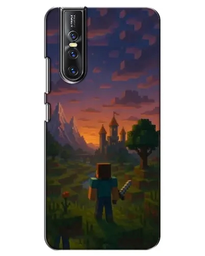 Чехол для Vivo V15 Pro с картинкой «Стив у башни»