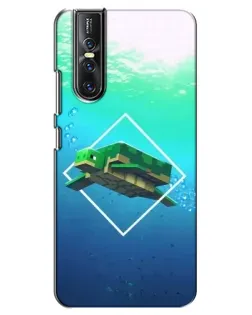 Чохол для Vivo V15 Pro з картинкою «Черепаха Minecraft»