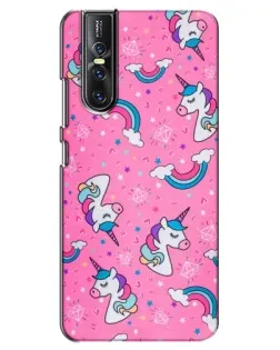 Чехол для Vivo V15 Pro с картинкой «Unicorn паттерн розовый» Чехол для Vivo V15 Pro с картинкой «Unicorn паттерн розовый»