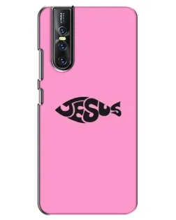 Чехол для Vivo V15 Pro с картинкой «Розовый символ  Jesus»