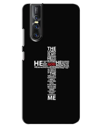 Чехол для Vivo V15 Pro с картинкой «Текстовый крест» Чехол для Vivo V15 Pro с картинкой «Текстовый крест»