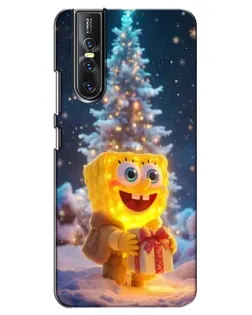 Чехол для Vivo V15 Pro с картинкой «Рождественский Спанч Боб»