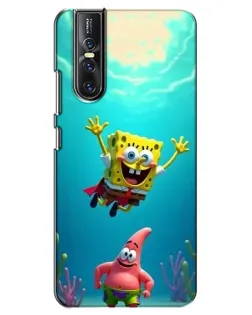 Чехол для Vivo V15 Pro с картинкой «Спанч Боб под водой»