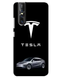 Чехол для Vivo V15 Pro с картинкой «Tesla Model Y»