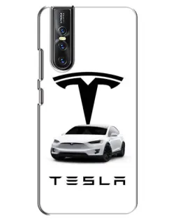 Чехол для Vivo V15 Pro с картинкой «Tesla White Style»