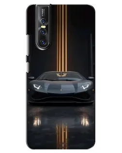 Чехол для Vivo V15 Pro с картинкой «Lamborghini золотые линии»