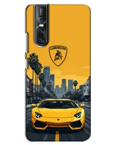 Чехол для Vivo V15 Pro с картинкой «Желтый Lamborghini город» Чехол для Vivo V15 Pro с картинкой «Желтый Lamborghini город»