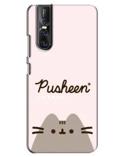 Чехол для Vivo V15 Pro с картинкой «Pusheen логотип»