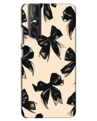 Чехол для Vivo V15 Pro с картинкой «Паттерн черные банты»