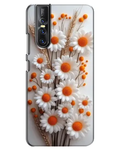 Чехол для Vivo V15 Pro с картинкой «Белые сухоцветы»