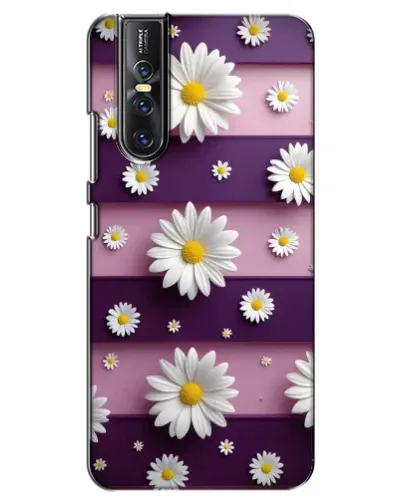 Чехол для Vivo V15 Pro с картинкой «Ромашки на фиолетовом»