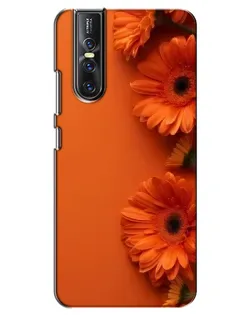 Чехол для Vivo V15 Pro с картинкой «Оранжевые герберы»