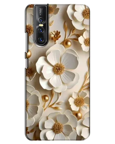 Чехол для Vivo V15 Pro с картинкой «Белие бумажние  цвети»