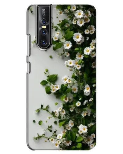 Чехол для Vivo V15 Pro с картинкой «Ветка мелких белых цветов»