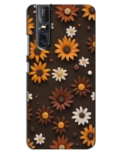 Чехол для Vivo V15 Pro с картинкой «Узор из маленьких подсолнухов»