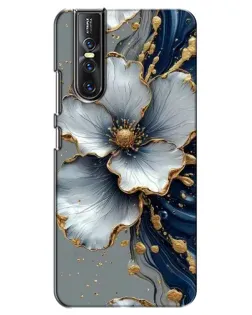 Чехол для Vivo V15 Pro с картинкой «Белый цветок и золотой флюид» Чехол для Vivo V15 Pro с картинкой «Белый цветок и золотой флюид»