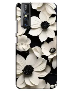 Чехол для Vivo V15 Pro с картинкой «Объемные белые цветы»