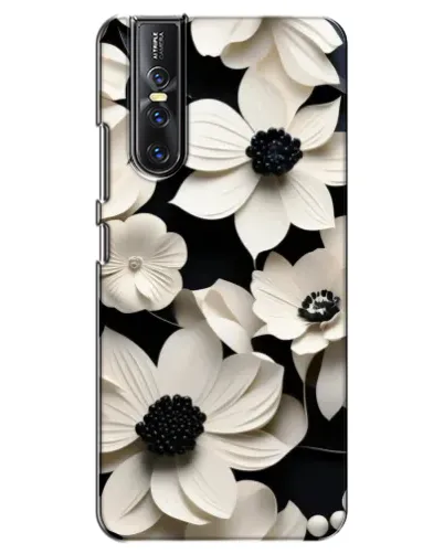 Чехол для Vivo V15 Pro с картинкой «Объемные белые цветы»