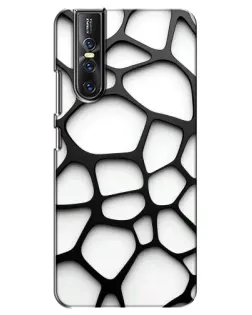 Чехол для Vivo V15 Pro с картинкой «Белая объемная сетка»
