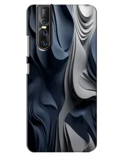 Чехол для Vivo V15 Pro с картинкой «Объемные синие складки»