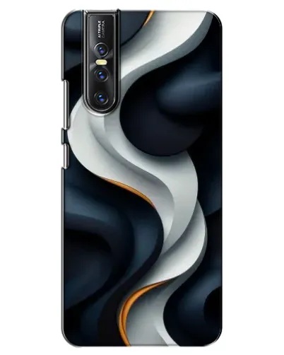Чехол для Vivo V15 Pro с картинкой «Объемные черно-белые ленты» Чехол для Vivo V15 Pro с картинкой «Объемные черно-белые ленты»