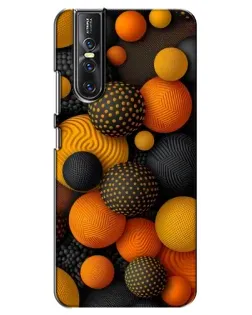 Чехол для Vivo V15 Pro с картинкой «Объемные оранжевые сферы»
