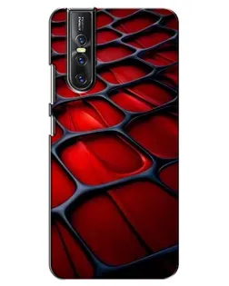 Чехол для Vivo V15 Pro с картинкой «Красная глянцевая сетка»