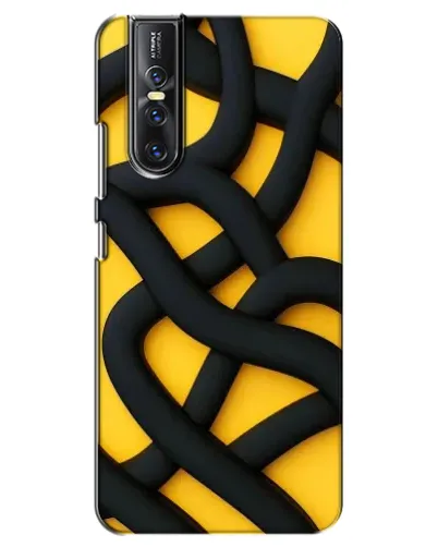 Чехол для Vivo V15 Pro с картинкой «Черное желтое переплетение» Чехол для Vivo V15 Pro с картинкой «Черное желтое переплетение»