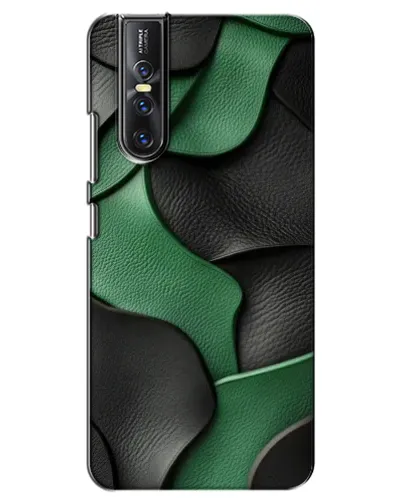 Чехол для Vivo V15 Pro с картинкой «Зеленые кожаные волны» Чехол для Vivo V15 Pro с картинкой «Зеленые кожаные волны»