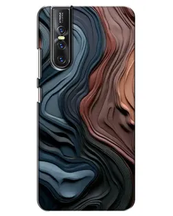 Чехол для Vivo V15 Pro с картинкой «Цветные волны каньона»