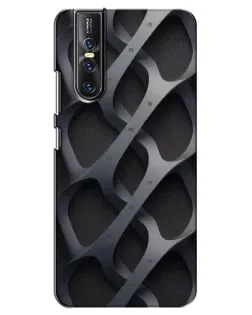 Чехол для Vivo V15 Pro с картинкой «Объемное серое плетение»