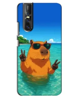 Чехол для Vivo V15 Pro с картинкой «Морская капибара»