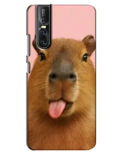 Чехол для Vivo V15 Pro с картинкой «Капибара с языком»