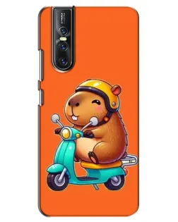 Чехол для Vivo V15 Pro с картинкой «Капибара на скутере»