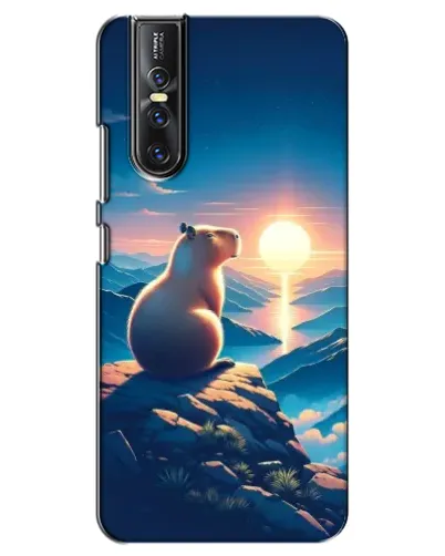 Чехол для Vivo V15 Pro с картинкой «Закат солнца с капибарой» Чехол для Vivo V15 Pro с картинкой «Закат солнца с капибарой»