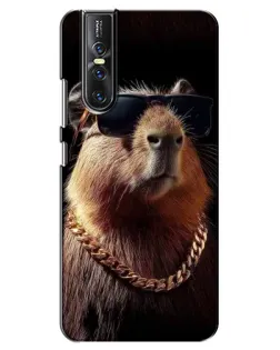Чехол для Vivo V15 Pro с картинкой «Капибара золотая цепь»