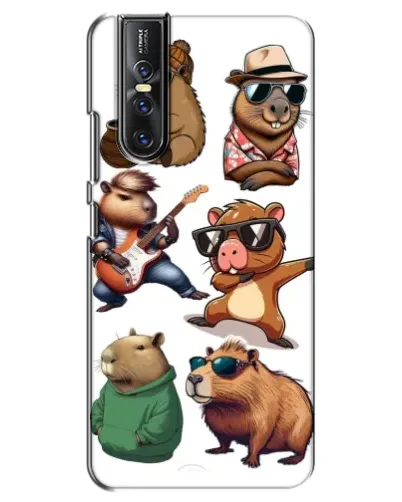 Чехол для Vivo V15 Pro с картинкой «Крутые капибары музыканты» Чехол для Vivo V15 Pro с картинкой «Крутые капибары музыканты»
