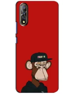 Чохол для Vivo V17 Neo з картинкою «Bored Ape — червоний фон»