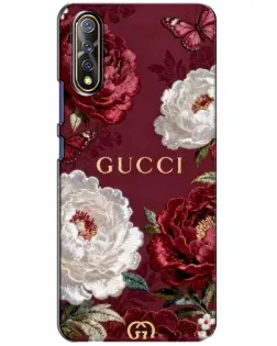 Чохол для Vivo V17 Neo з картинкою «Gucci — бордові троянди»