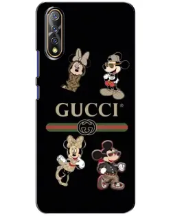 Чохол для Vivo V17 Neo з картинкою «Gucci — герої Disney та монограма»